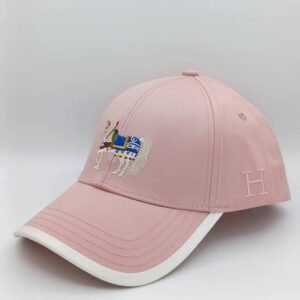 Hermes Signature Logo Pink Cap
